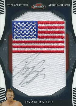 2011 Finest UFC - Flag Bearers Autograph Patches #AP-RB4 Ryan Bader Front
