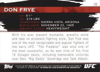2010 Topps UFC Knockout - Gold #10 Don Frye Back