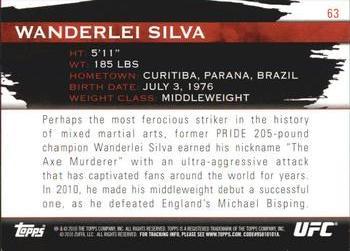 2010 Topps UFC Knockout - Gold #63 Wanderlei Silva Back