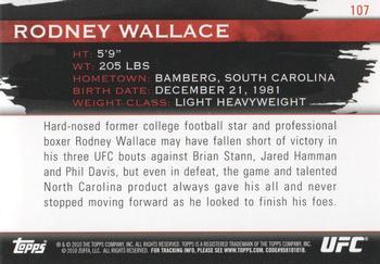 2010 Topps UFC Knockout - Gold #107 Rodney Wallace Back