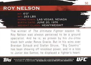 2010 Topps UFC Knockout - Green #50 Roy Nelson Back