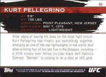 2010 Topps UFC Knockout - Green #86 Kurt Pellegrino Back