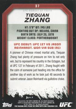 2011 Topps UFC Moment of Truth - Gold #37 Tiequan Zhang Back