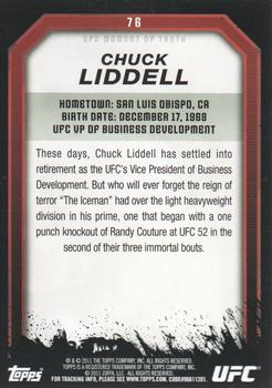 2011 Topps UFC Moment of Truth - Gold #76 Chuck Liddell Back