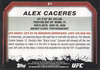 2011 Topps UFC Moment of Truth - Gold #84 Alex Caceres Back