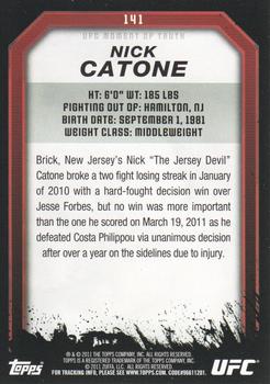 2011 Topps UFC Moment of Truth - Gold #141 Nick Catone Back
