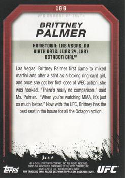 2011 Topps UFC Moment of Truth - Gold #166 Brittney Palmer Back