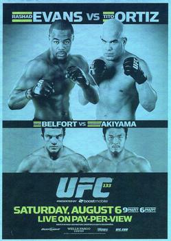 2011 Topps UFC Moment of Truth - Fight Poster Review #FPR-UFC133 UFC 133 Evans vs. Ortiz Front