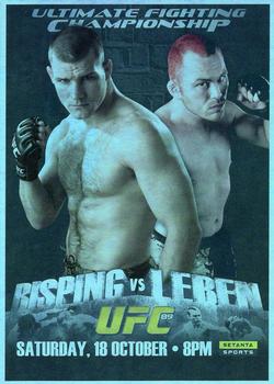 2011 Topps UFC Moment of Truth - Fight Poster Review #FPR-UFC89 UFC 89 Bisping vs. Leben Front