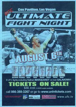 2011 Topps UFC Moment of Truth - Fight Poster Review #FPR-UFN1 UFN 1 Ultimate Fight Night Front