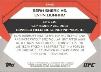 2011 Topps UFC Moment of Truth - Showdown Shots Duals #SS-SD Sean Sherk / Evan Dunham Back