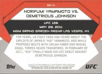 2011 Topps UFC Moment of Truth - Showdown Shots Duals #SS-YJ Norifumi Yamamoto / Demetrious Johnson Back