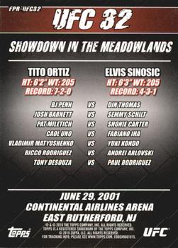 2010 Topps UFC - Fight Poster Review #FPR-UFC32 UFC 32 / Tito Ortiz / Elvis Sinosic Back