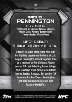 2014 Topps UFC Knockout - Gold #10 Raquel Pennington Back
