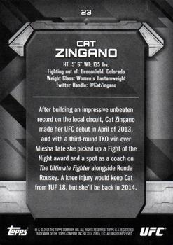 2014 Topps UFC Knockout - Gold #23 Cat Zingano Back