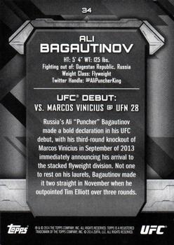 2014 Topps UFC Knockout - Gold #34 Ali Bagautinov Back