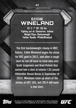 2014 Topps UFC Knockout - Gold #41 Eddie Wineland Back
