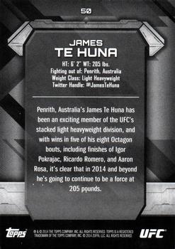 2014 Topps UFC Knockout - Gold #50 James Te Huna Back