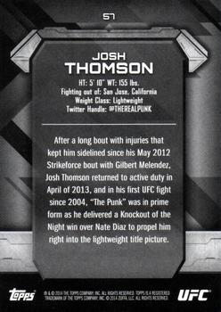 2014 Topps UFC Knockout - Gold #57 Josh Thomson Back
