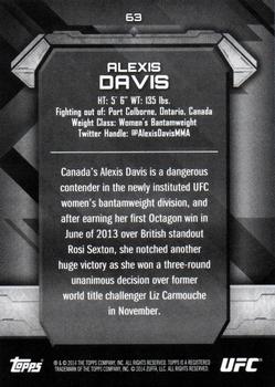 2014 Topps UFC Knockout - Gold #63 Alexis Davis Back