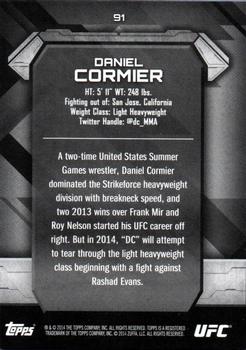 2014 Topps UFC Knockout - Gold #91 Daniel Cormier Back