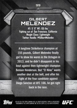 2014 Topps UFC Knockout - Gold #99 Gilbert Melendez Back