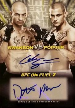 2014 Topps UFC Knockout - Memorable Matchups Dual Autographs #MMA-SP Dustin Poirier / Cub Swanson Front