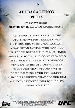 2014 Topps UFC Bloodlines #10 Ali Bagautinov Back