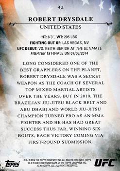 2014 Topps UFC Bloodlines #42 Robert Drysdale Back