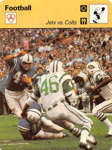 1977-79 Sportscaster Series 1 #01-20 Jets vs Colts Front