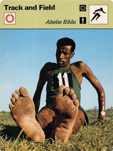 1977-79 Sportscaster Series 6 #06-01 Abebe Bikila Front