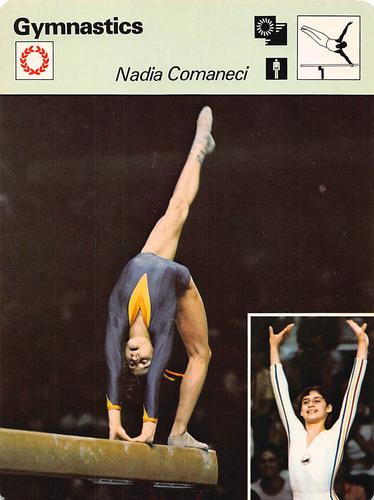 1977-79 Sportscaster Series 10 #10-03 Nadia Comaneci Front