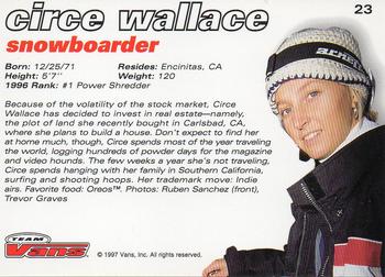 1997 Vans Team Vans #23 Circe Wallace Back