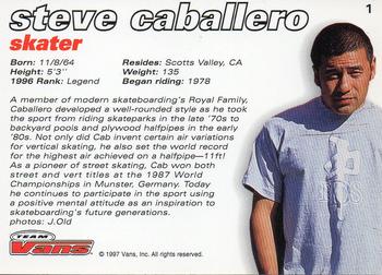 1997 Vans Team Vans #1 Steve Caballero Back