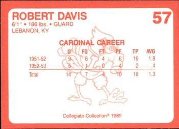 1989-90 Collegiate Collection Louisville Cardinals #57 Robert Davis Back