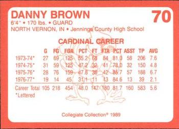 1989-90 Collegiate Collection Louisville Cardinals #70 Danny Brown Back