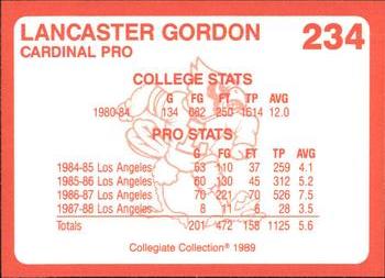 1989-90 Collegiate Collection Louisville Cardinals #234 Lancaster Gordon Back