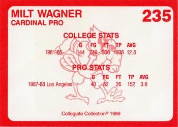 1989-90 Collegiate Collection Louisville Cardinals #235 Milt Wagner Back