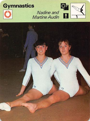 1977-79 Sportscaster Series 18 #18-12 Nadine Audin / Martine Audin Front