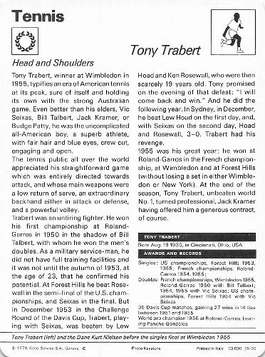 1977-79 Sportscaster Series 55 #55-05 Tony Trabert Back