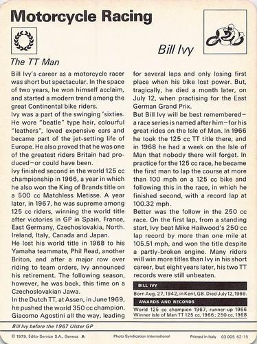 1977-79 Sportscaster Series 62 #62-15 Bill Ivy Back