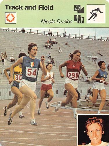 1977-79 Sportscaster Series 62 #62-13 Nicole Duclos Front