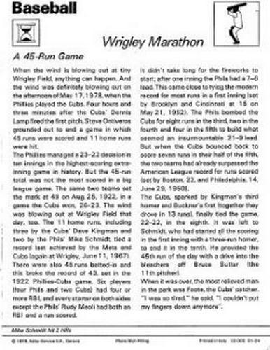 1977-79 Sportscaster Series 81 #81-24 Wrigley Marathon Back