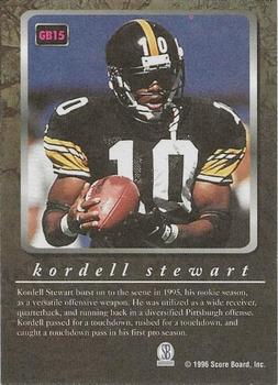 1996-97 Score Board Autographed Collection - Game Breakers #GB15 Kordell Stewart Back