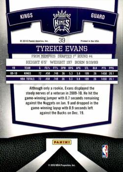 2010 Donruss Elite National Convention #39 Tyreke Evans Back