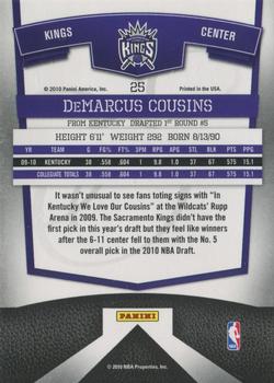 2010 Donruss Elite National Convention - Blue #25 DeMarcus Cousins Back