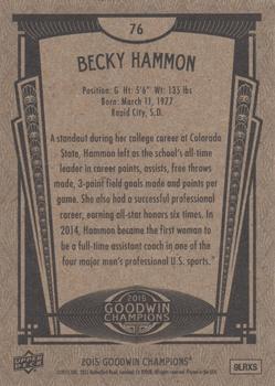 2015 Upper Deck Goodwin Champions #76 Becky Hammon Back