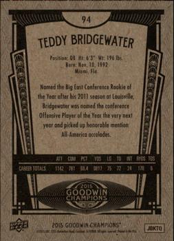 2015 Upper Deck Goodwin Champions #94 Teddy Bridgewater Back