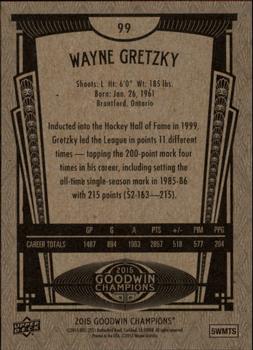 2015 Upper Deck Goodwin Champions #99 Wayne Gretzky Back