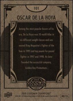 2015 Upper Deck Goodwin Champions #101 Oscar De La Hoya Back